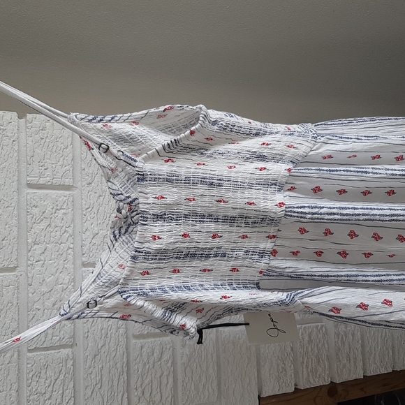 Women's NWT Japna White Maxi Dress Size M/S Milkmaid Feminine Resort Summer - Picture 10 of 15